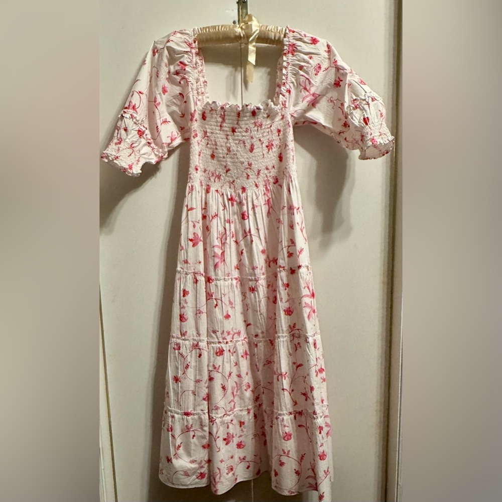 Hill House Nesli Nap Dress, Rose Botanical